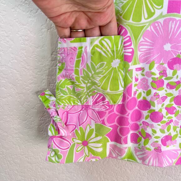 Lilly Pulitzer Dress Girls 3T Pink Green Juice Stand Patchwork Shift Classic - Picture 4 of 8